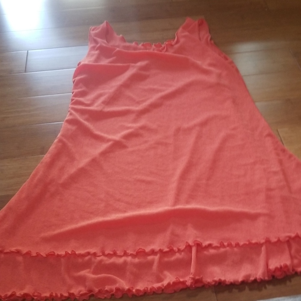 Orange Ruffle cover up